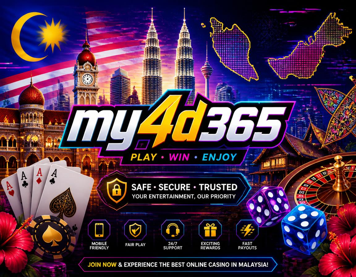 my4d365 - kasino Malaysia Adegan kasino my4d365 dengan slot, meja live, syiling, dan ganjaran untuk pemain Malaysia